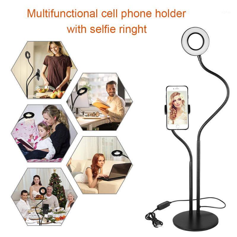 

USB LED Selfie Ring Light Clip Dimmable Mobile Phone Holder Bracket Photography ring lighting For Youtube phone Live Stream1