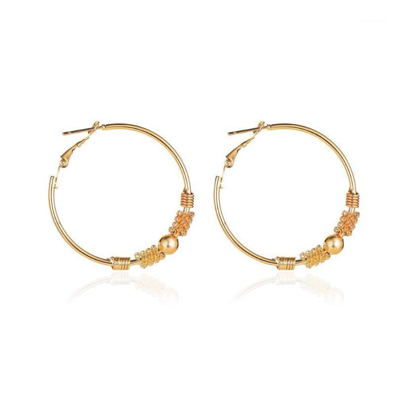 

Modyle Trendy Fashion Metal Elegant Hoop Earring Woman 2020 New Vintage Gold Color Cheap korean Statement Earrings Accessories1