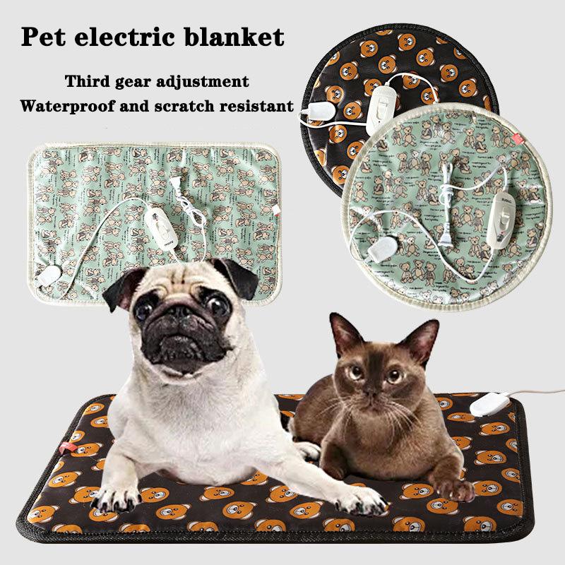 

New waterproof thermostat heating pad, three-speed temperature pad dog cat pet electric blanket