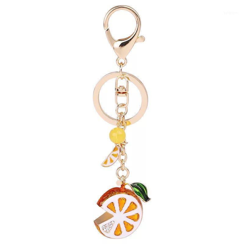 

Creative Fruit Keychain Orange Car Keyring Lemon Pendant Female Bag Pendant Accessories Fashion Gift Charm Jewelry Key Chains1