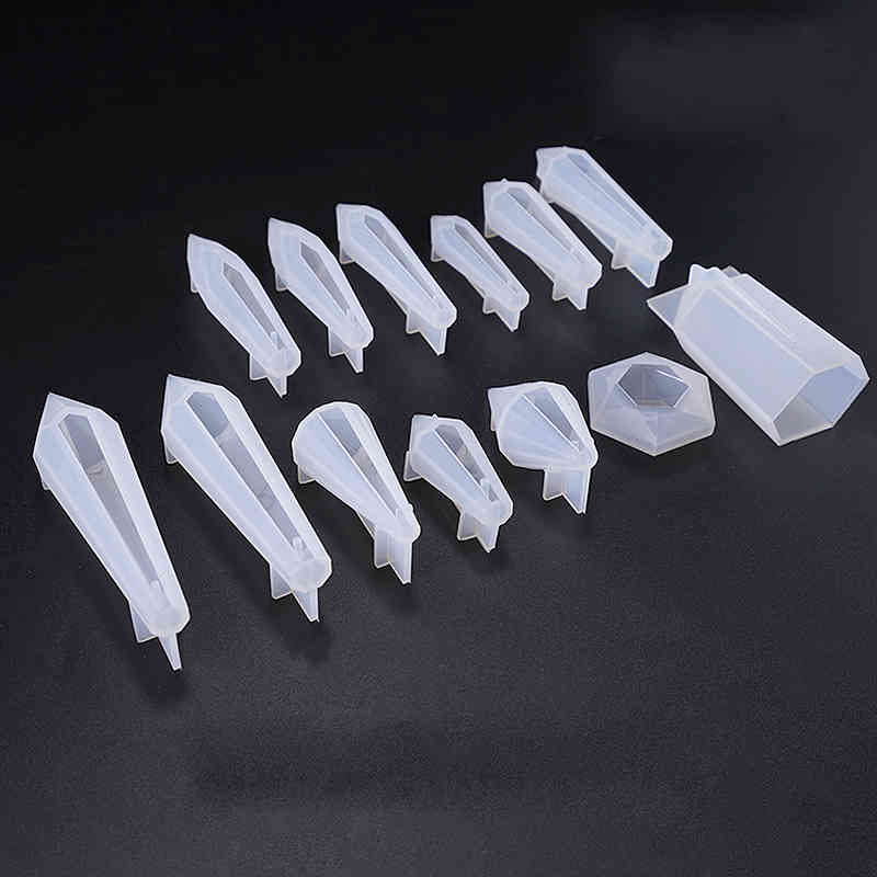 

Silicone Resin Mold Pendulum Long Pointed Crystal Pendant Molds with Hole Epoxy Resin Charm Pendants Jewlery Making Tools