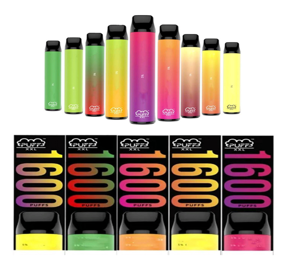 

Puff XXL Disposable Device 1600 Puffs Pen Electronic Cigarettes 40+ Colors Vape Pre-filled 4ml Pods 850mAh Battery