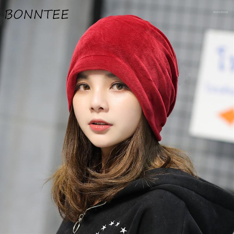 

Beanies Females Warm Simple Solid Elegant Fashion Korean Style Casual Females Soft Elasticity Sweet Women Trendy Chic Womens1, Black