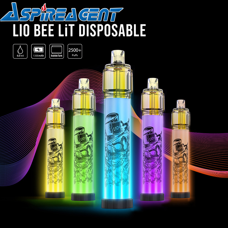 

IJOY LIO Bee Lit Disposable Vape Pen Kit 6ml 2500 Puffs 1300mAh with Different Colors Lighting Patent Pull & Play Design 100% Original