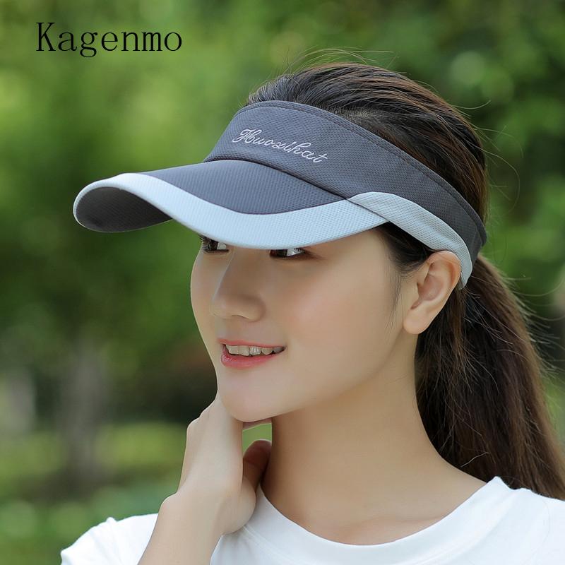 

Wide Brim Hats Kagenmo Summer Male Women's Tennis Ball Cap Crownless Sunbonnet Sun Hat Baseball Visor, 11