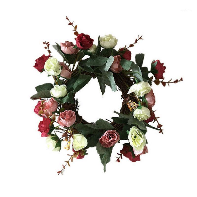 

Wedding Decoration European And American Modern 23 Cm Silk Fabric Rose Lintel Flower Series of Daily Necessities Wall Decoration1, Multi