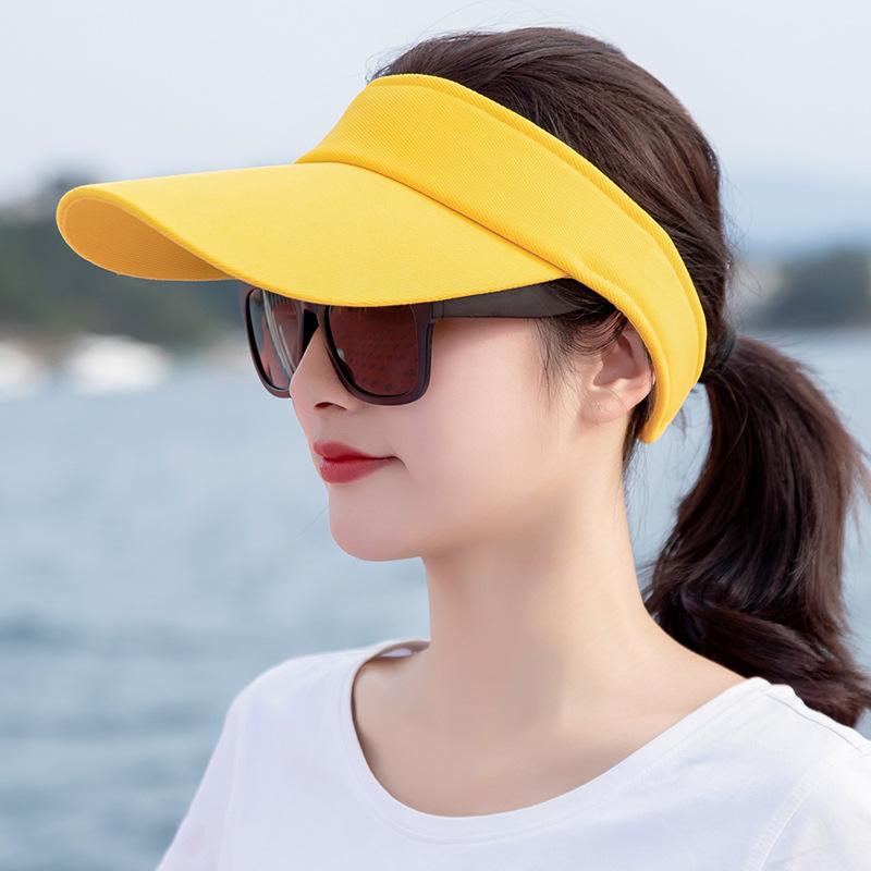 

New Solid Top Hat Women's Outdoor Sun Hat Sun Beach Hunting Protection Caps for Ladies