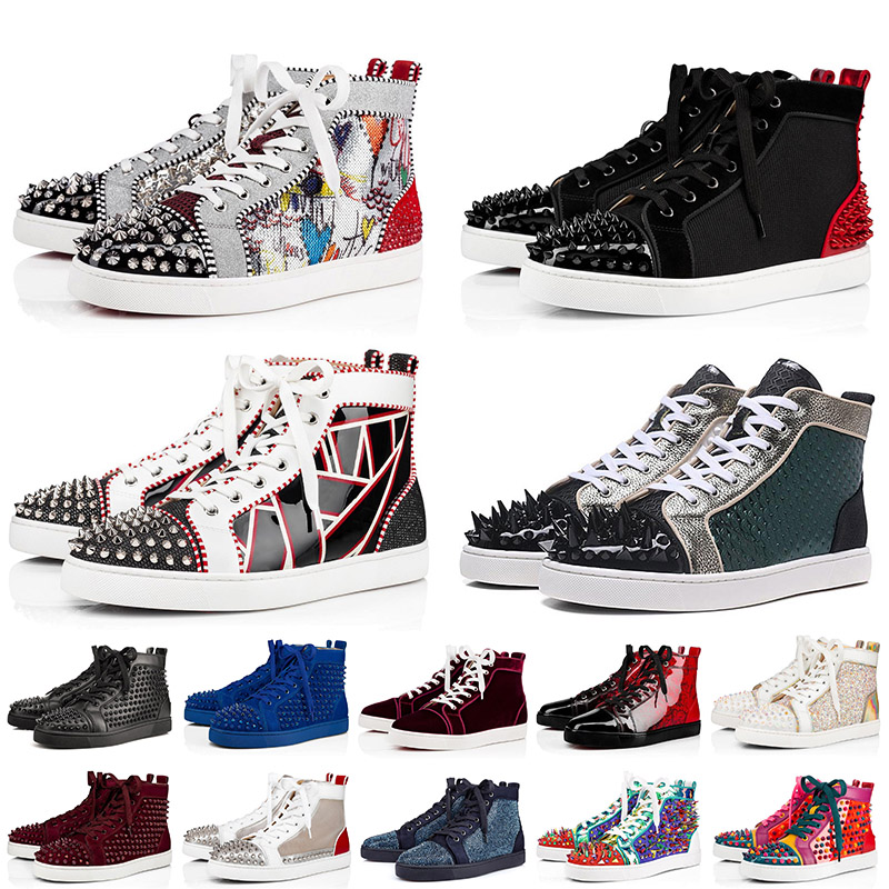 

Red Bottoms Platform Luxurys Designer Sneakers Studded Spikes loafers Mens Womens Trainers Designer Red Bottom Luxury flats Casual Shoes, A26