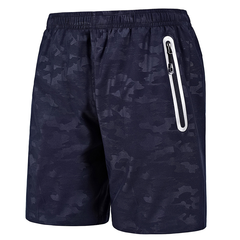 

Sports Shorts Quick Dry Men Summer Elastic Waist Men Shorts with Pocket Casual Army Camouflage Breathable, Dark blue