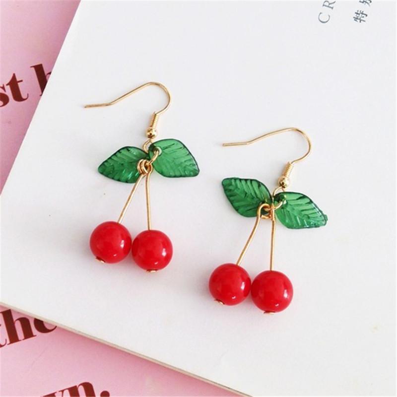 

Brincos Earings Earing Hot Cherry Earrings Eardrop Sweet Fruit Fresh Female Fashion Youth Beautiful Girl Students For Women1