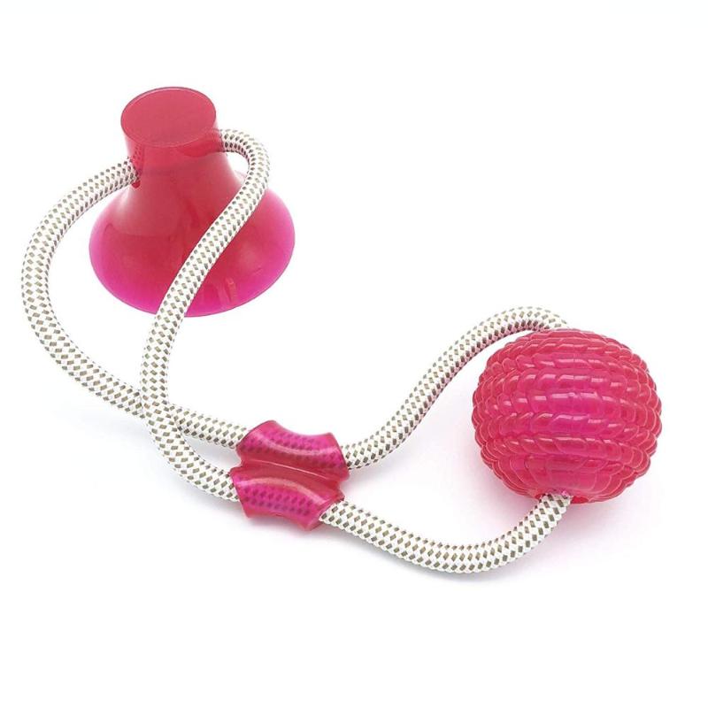 

dog toy suction cup pet Molar bite ball toy Interactive fun Pet rope chew Tooth Cleaning suction cup dog chew bite ball