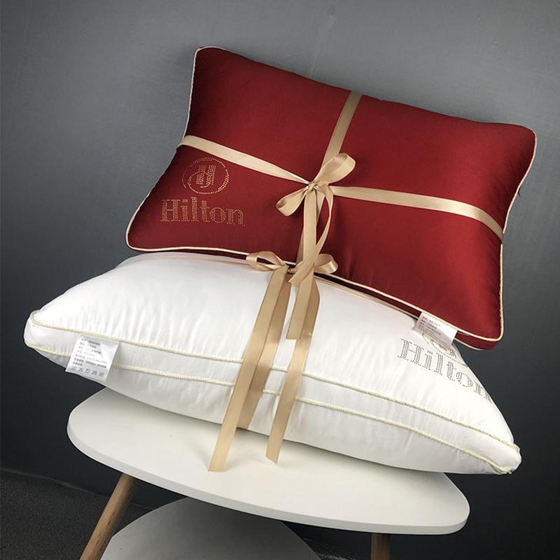

Luxury Five-star Hotel Quality Velvet Filling Washed silk Pillows for Home Bedding Neck Fatigue Relief pillow 48x74cm Cushion