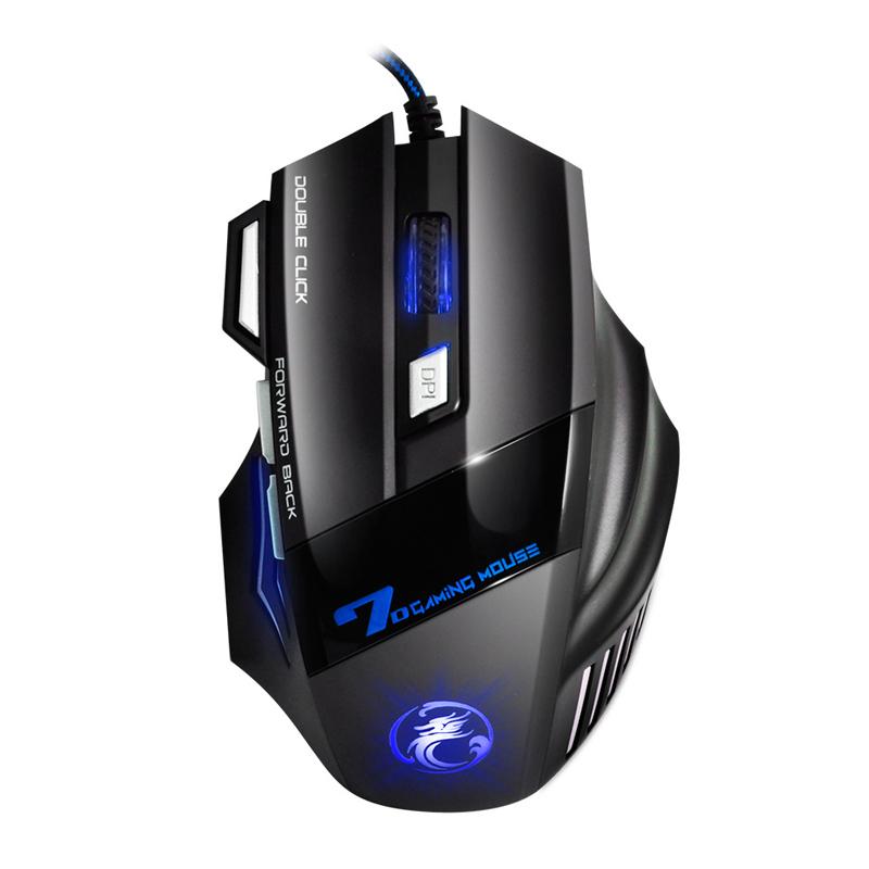 

IMICE Gaming Mouse Ergonomic Wired Mouse 7 Keys7-Color RGB LED 2400 DPI USB Computer Gamer Mice Silent Mause