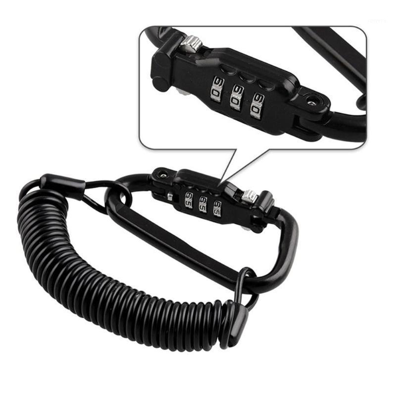 

Anti-theft Combination Lock For Motorcycle Helmet Accessories Universal Spring Buckle Rope Lock Device1