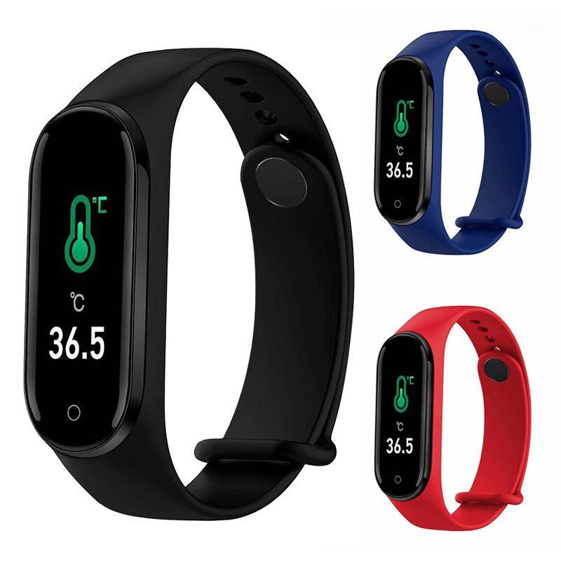 

M4pro Temperature Smart Bracelet Blood Pressure Heart Rate Health Monitoring Fitness Tracker Sports Waterproof Wirstbands1