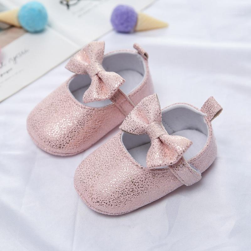 

Newborn Baby Girls Shoes Sweet Sequins Princess First Walkers With Bow Girl Shallow Soft Soled Non-slip Crib Shoes121