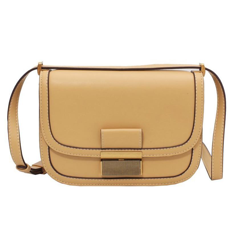 

Crossbody Bags For Women 2021 Fashion Shoulder Bag Female Designer High Quality Bag Square PU Leather With Interval Yellow, Black