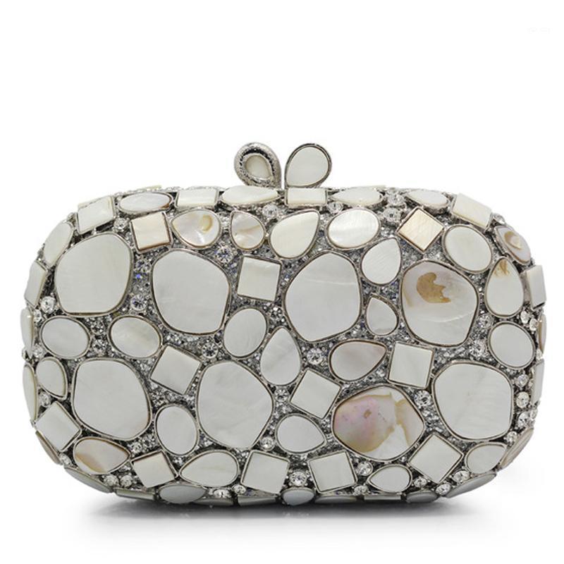

XIYUAN Silver/Golden Evening Clutches Bags 2020 New Fashion Crystal Bridal Wedding Clutch Handbags Luxury Ladies Dinner Purses1, Show as picture