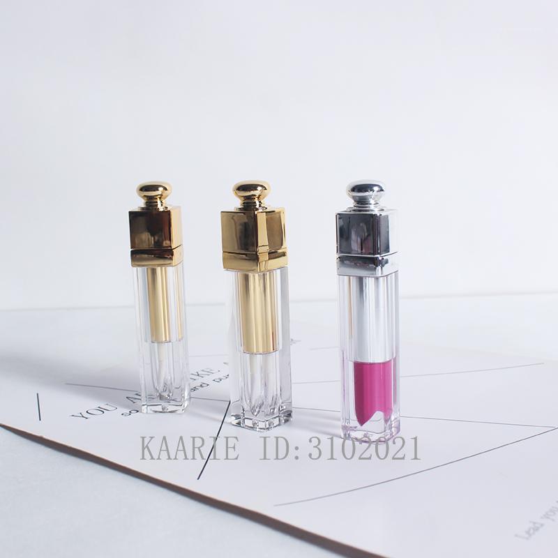 

5ml 30/50pcs/lot Empty Gold/Silver Square Lip Gloss Container, DIY Portable Lip Glaze Tube, Cosmetics Refillable Bottle Package1