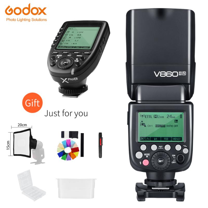 

Godox V860II-N 2.4G HSS 1/8000s Wireless i-TTL II Li-on Camera Flash Speedlite + Xpro-N Wireless Transmitter for