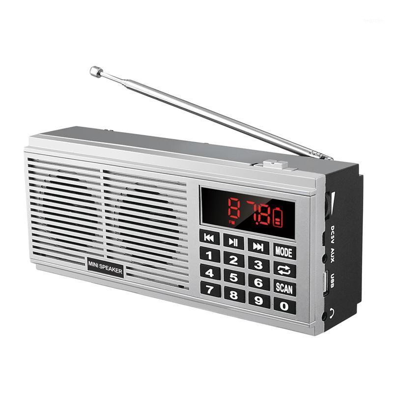 

L-518 Digital MP3 Music Player Speaker Mini Portable Mini Auto Scan FM AM MW Radio Receiver(Silver)1