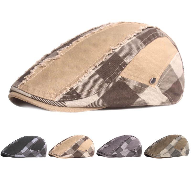 

Berets HT3494 Beret Cap Spring Summer Men Women Hat Male Female Vintage Artist Painter Sboy Ivy Flat, Black