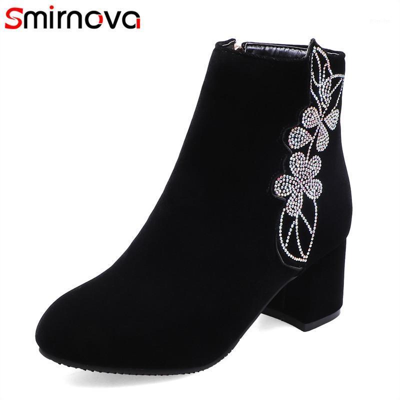 

Smirnova new arrive women ankle boots 2020 winter autumn hot fashion dress shoes sexy high heel boots black wholesale1