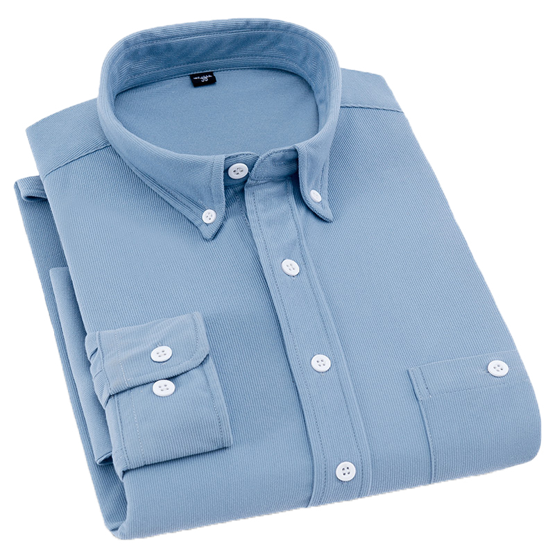 

2021 New Brand 2021spring Autumn Corduroy Slim Long-sleeved Casual Solid Color Men's Shirt Vdsa, Cldbl-d-76