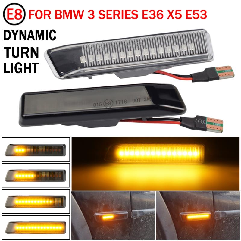 

Emergency Lights For E36 M3 Facelift 1997-1999 X5 E53 1999-2006 Led Dynamic Turn Signal Light Side Marker Fender Sequential Lamp Blinker