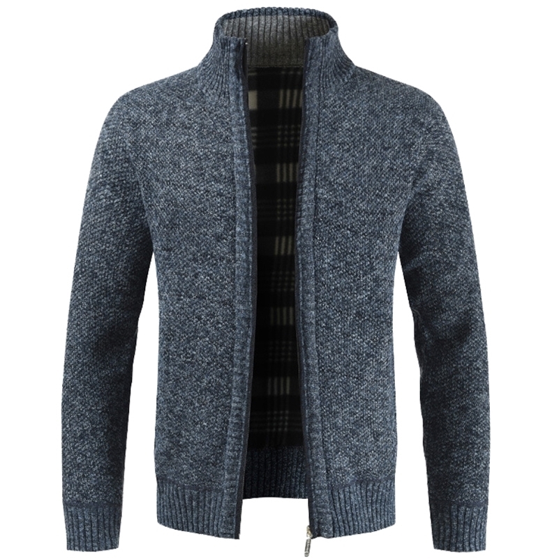 

New Men's Winter Thick Business Casual Sweater Coats Cardigan Men Slim Fit Knitwear Outwear Warm Autumn Sweater Jumper Men -3XL 201105, Black
