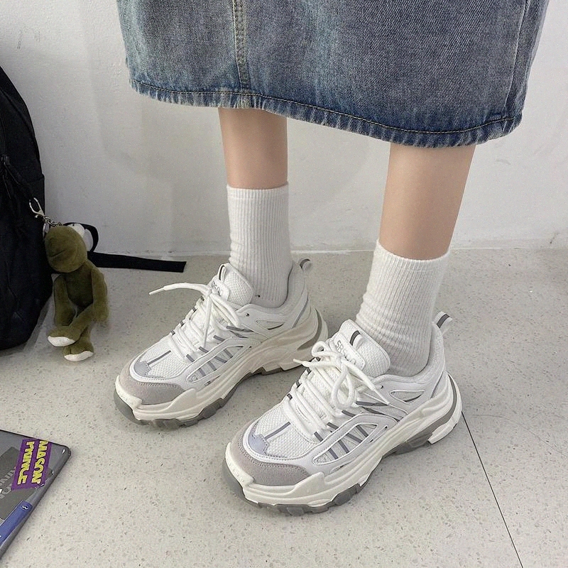 

Black White Sneakers Women Shoes Platform Sneakers Vulcanized Shoes Women Trainers Casual Dad Zapatillas Mujer 2020 #T83M