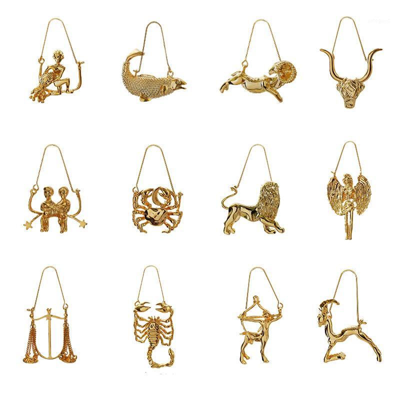 

Dangle & Chandelier 3D Star Zodiac Sign 12 Constellation Coin Earrings For Women Bijoux Femme 2021 Vintage Jewelry Fashion1