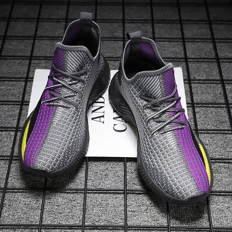 

Men Sneakers Breathable Lace Up Men Mesh Comfortable Shoes Fashion Casual No-slip Men Vulcanize Running Shoes Tenis Masculino #fp7L