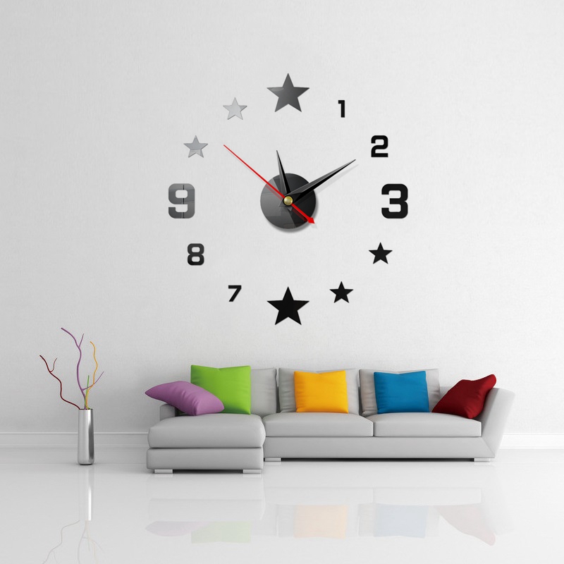 

2020 New 3D Wall Clock Mirror Wall Stickers Fashion Living Room Quartz Watch DIY Home Decoration Clocks Sticker