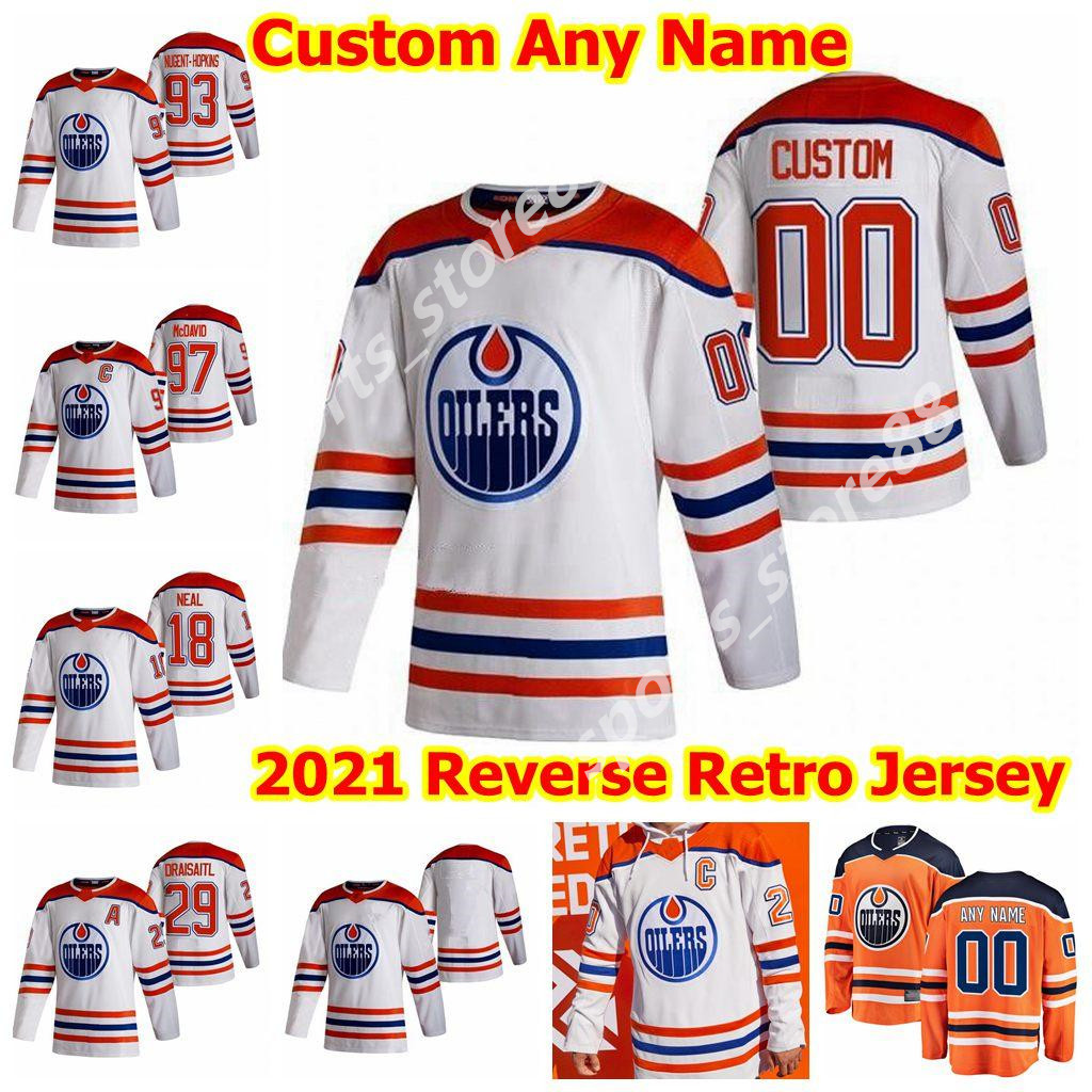 

2021 Reverse Retro Edmonton Oilers Hockey Jerseys 27 Mike Green 49 Tyler Benson Adam Cracknell Seth Griffith Dominik Kahun Custom Stitched, Colour 2