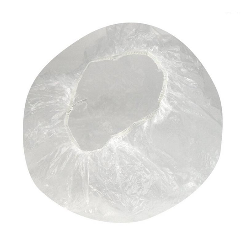 

Promotion! Disposable one-off Clear Spa Hair Salon Home Shower Bathing Elastic Caps1