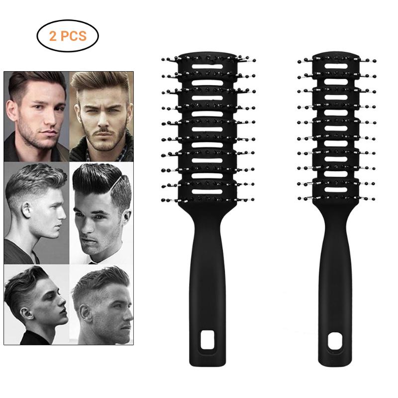 

Men Hair Brush Comb Salon Resin Anti-Static Curling Hair Styling Brush Comb Antistatic Handle Styling Tool