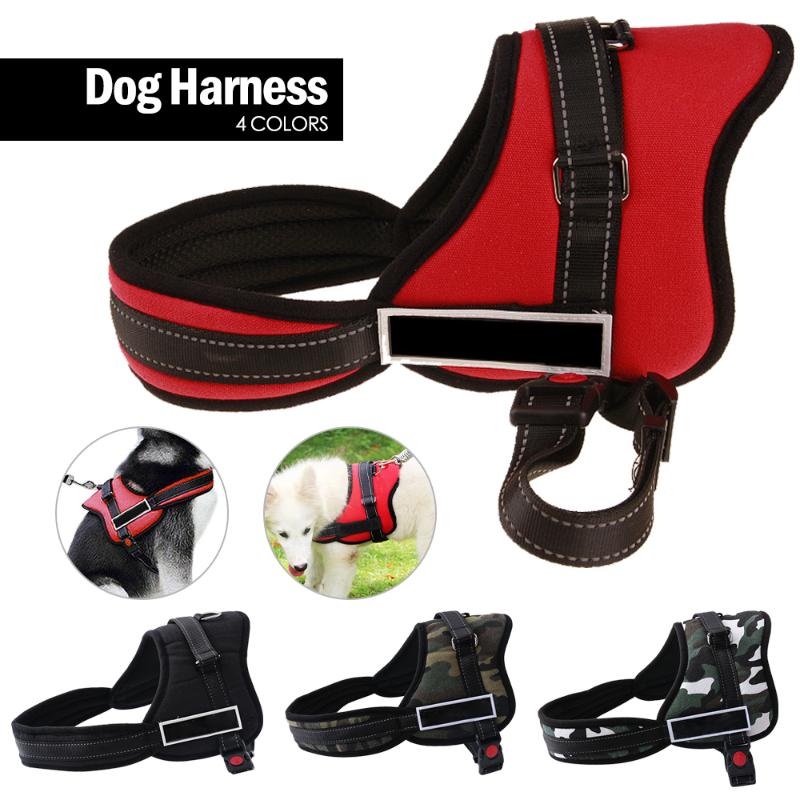 

Pet Dog Soft Adjustable Harness Outdoor Pet Vest Padded Handle Explosion-proof dog harnessfor Small Medium Large Dogs /XXL