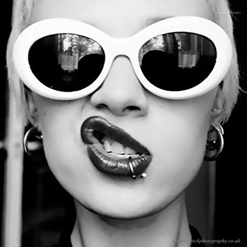 

Hippie Retro Glasses White Oval Sunglasses Women Men Hip Hop Eyewear Rave Festival Sun Glasses Celebrity Cute Sexy Shades1 Nplva, White;black