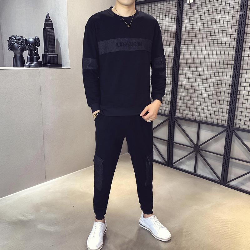 

2-piece Tracksuit Men Sets Fashion Printed Long Sleeve T Shirt+Pant Ropa Hombre Autumn Sport Men Track Suit Set Hip Hop1, Other