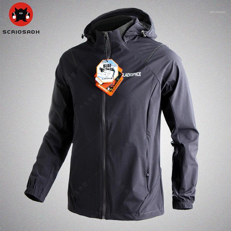 

High Elasticity Outdoor Windproof Ultraviolet Protection Climbing Men's Quick-dry Breathable Soft Shell Trekking Fishing Jacket1, Army green