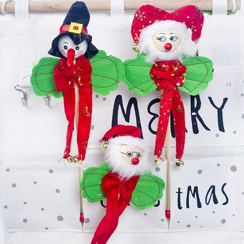 

Christmas Bell Plush Doll Decor Hand Ring Bells With Wooden Handle Kids Toy Gift1