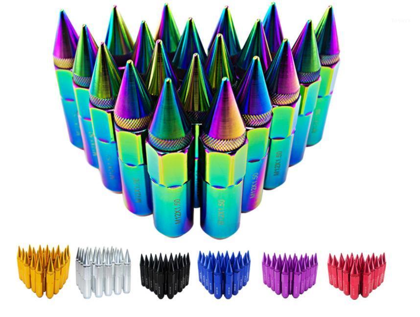 

Modified decorative accessories car wheel nut length 60mm 20pcs One threaded spike per lug / easy to swap out1