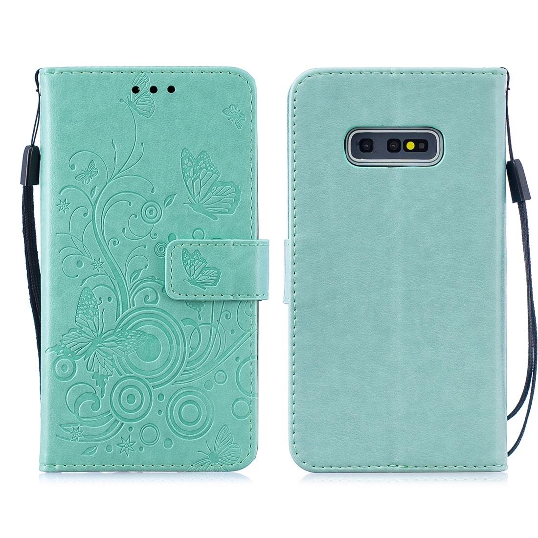 

For Galaxy S10 Butterflies Love Flowers Pattern Horizontal Flip Leather Case with Holder Card Slots Wallet Lanyard