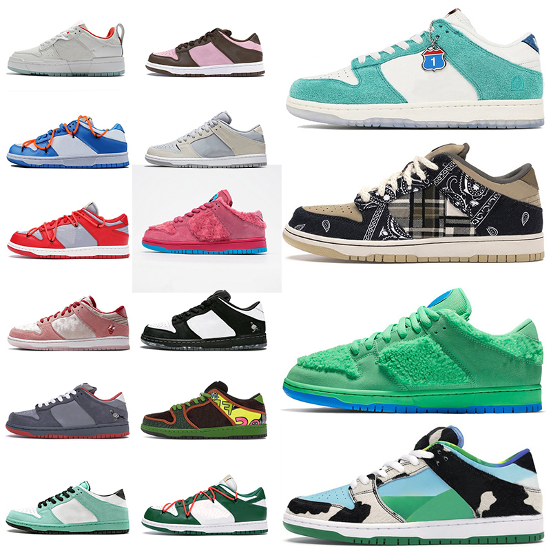 

Top Quality Dunks Low OW University Red Gold Mans Womens Sneaker Midnight Navy Sean Cliver Green Heineken Trainers Bears Chunky Dunky Shoes