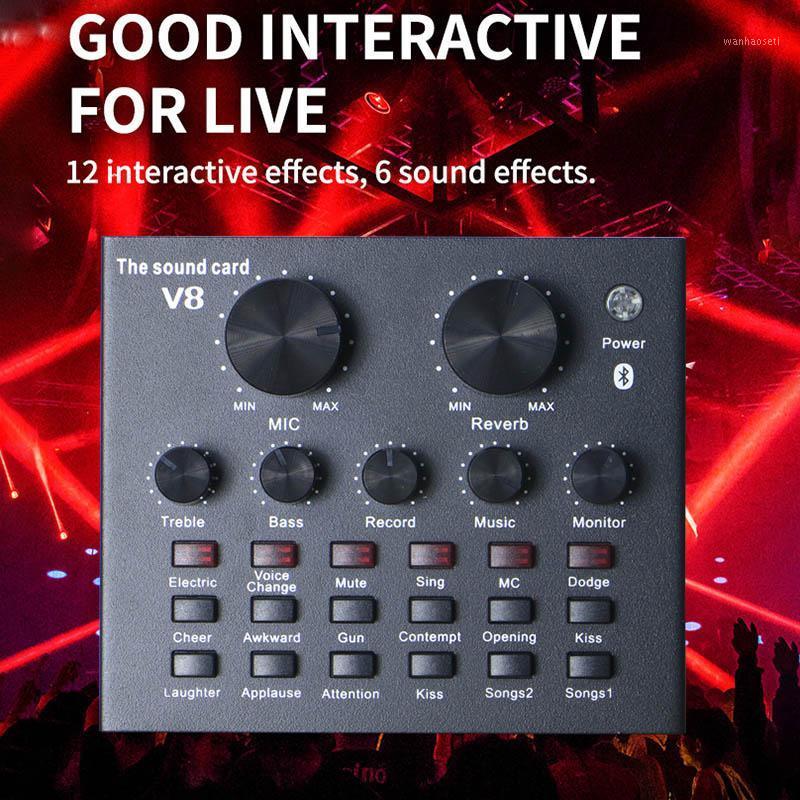 

New Hot KTV Live Broadcast Mini Audio Mixer Sound Card Console Mic Studio Recording for Mobile Phone Computer1