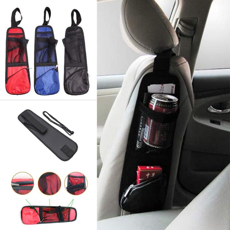 

Multi-Use Car Seat Side Storage Bag Hanger Organizer Mesh Net Bag Interior Bottle Holder New