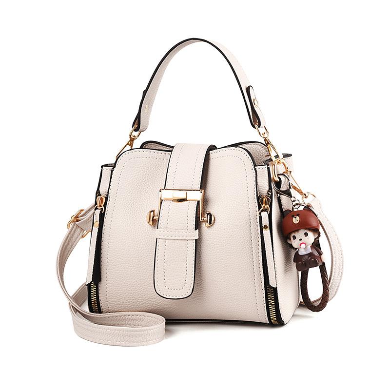 

Women Small PU Leather Bags 2021 Fashion Ladies Shoulder Messenger Bucket Bag, Red