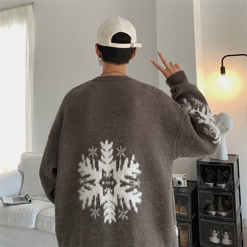 

Men's sweater 2020 autumn new slim pure color languid lazy style long sleeve sweater loose leisure personality youth men's wear, Black