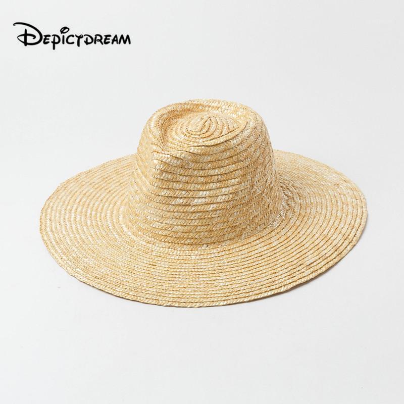 

Spring And Summer New Simple Leisure Straw Straw Jazz Hat Outdoor Sun Beach Holiday Large Brim Hat1, Picture